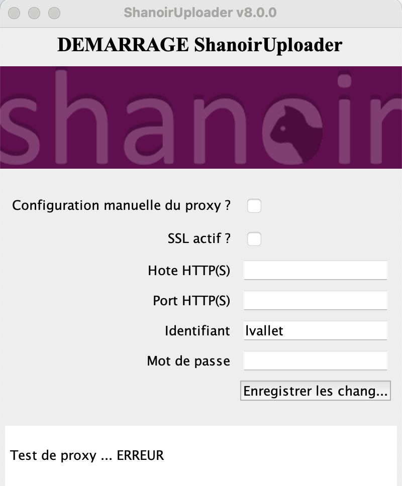 Configuration des paramètres du proxy